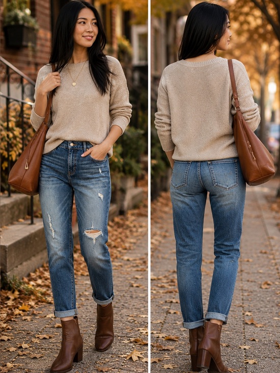 Kut from the Kloth Denim - KUT from the Kloth Boyfriend Jeans Distressed Stretch Denim Size 10 NWT